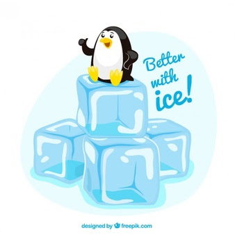 Penguin on ice